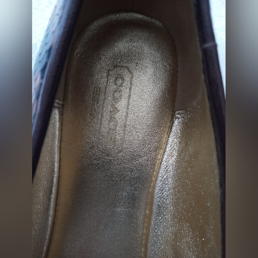 Coach Brown Python Snake Print Flat Ballet Shoes … - image 5